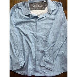 Robert‎ Graham Mens 2XL Light Blue Paisley Classic Fit Button Down Shirt L/S